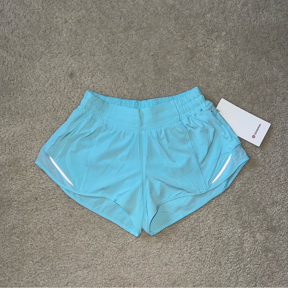 Lululemon Hotty Hot Shorts Icing Blue New with tags